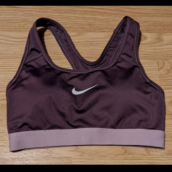 FINAL PRICE Nike Dri-Fit Purple Sports Bra XS Racerback Stretchy Padded Exercise - Picture 1 of 4